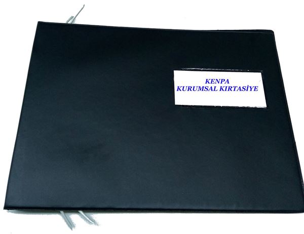 A4 numaralı kağıt klasörü yatay siyah resmi