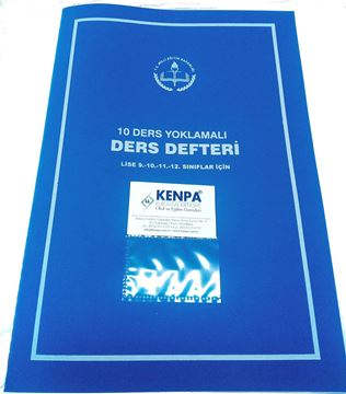 10 Ders  sınıf defteri  alttan yoklamalı 10 ders yoklamalı pvc kapak resmi