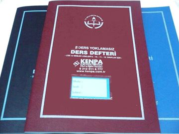 Ders defteri 8 ders yoklamasız pvc kapak resmi