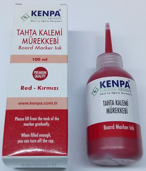 Tahta kalem mürekkebi 100 ml kırmızı resmi