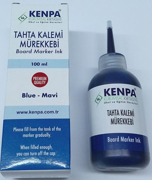 Tahta kalem mürekkebi 100 ml mavi resmi