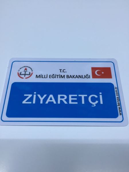 Ziyaretçi yaka kartı plastik resmi