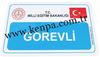 Görevli kartı pvc sert plastik resmi