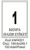 Kenpa A4 Lazer Etiket 199 ,6 X 289,1 mm