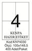 Kenpa A4 Lazer Etiket 105x148,5 mm