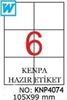 Kenpa A4 Lazer Etiket 105X99 mm	