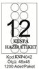 Kenpa A4 Lazer Etiket 48x48 mm