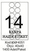 Kenpa A4 Lazer Etiket 40x40 mm