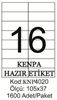 Kenpa A4 Lazer Etiket 105x37 mm