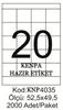 Kenpa A4 Lazer Etiket 52,5x49,5 mm