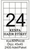 Kenpa A4 Lazer Etiket 45x45 mm