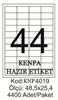 Kenpa A4 Lazer Etiket 48,5x25,4 mm