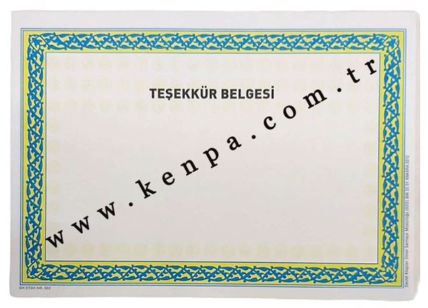 öğrenci teşekkür belgesi